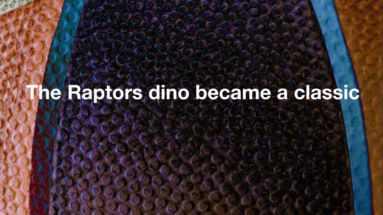 The Raptors dino became a classic