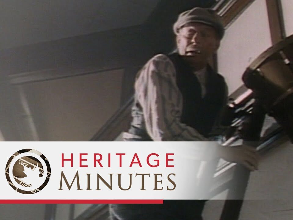 A scene from Historica Canada's Heritage Minutes episode on the founding of basketball. Still taken from original film on Historica Canada's Youtube channel.