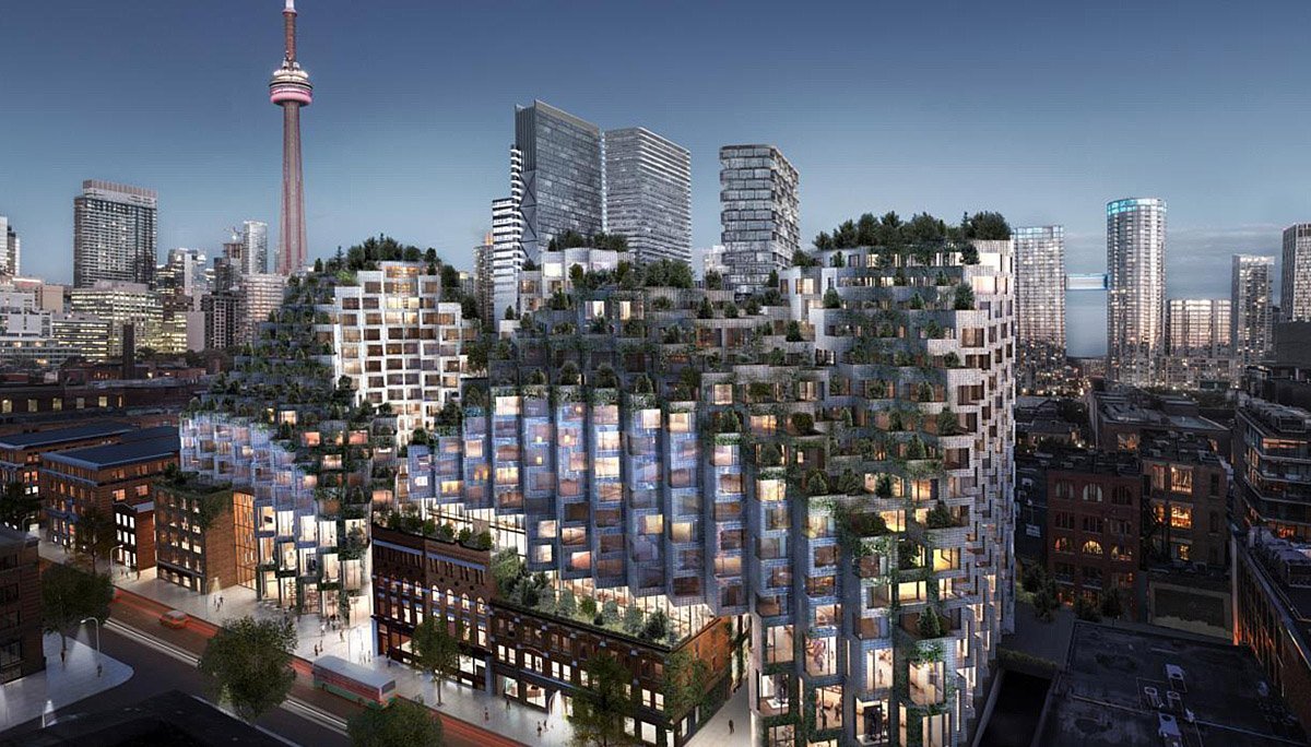 A concept drawing for King Toronto, a new condo development near King Street West and Spadina Avenue.
