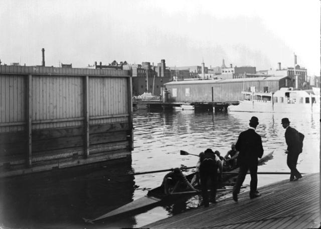A photograph of the Argonaut Rowing Club during the 1891 autumn races. Image sourced from Toronto Public Library.