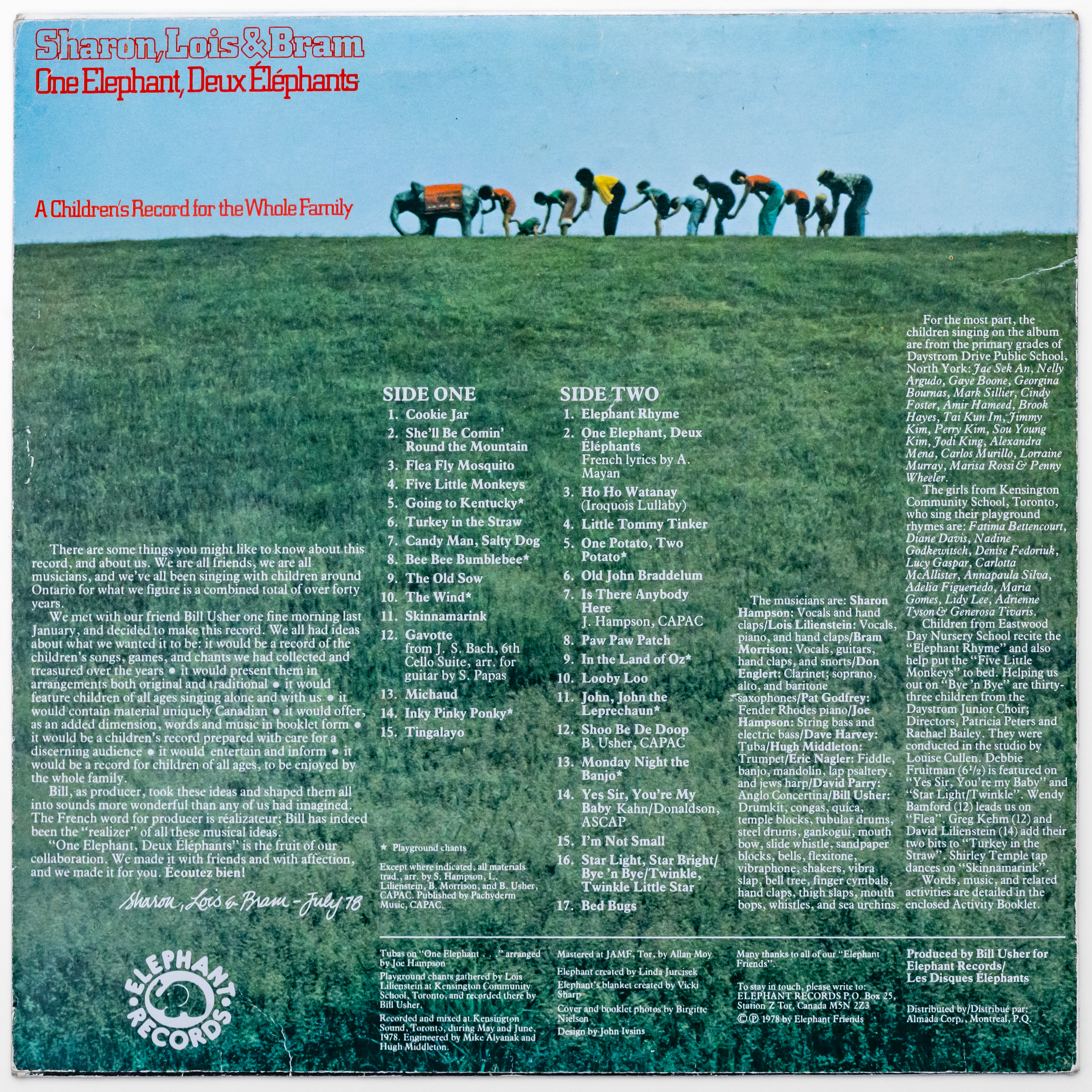 Sharon, Lois and Bram Records, 1980s-1990s Collection of Sharon, Lois and Bram Sharon, Lois and Bram released over 50 records between the 1970s and the 2020s. Those shown here date from the late 1980s And early 1990s.
