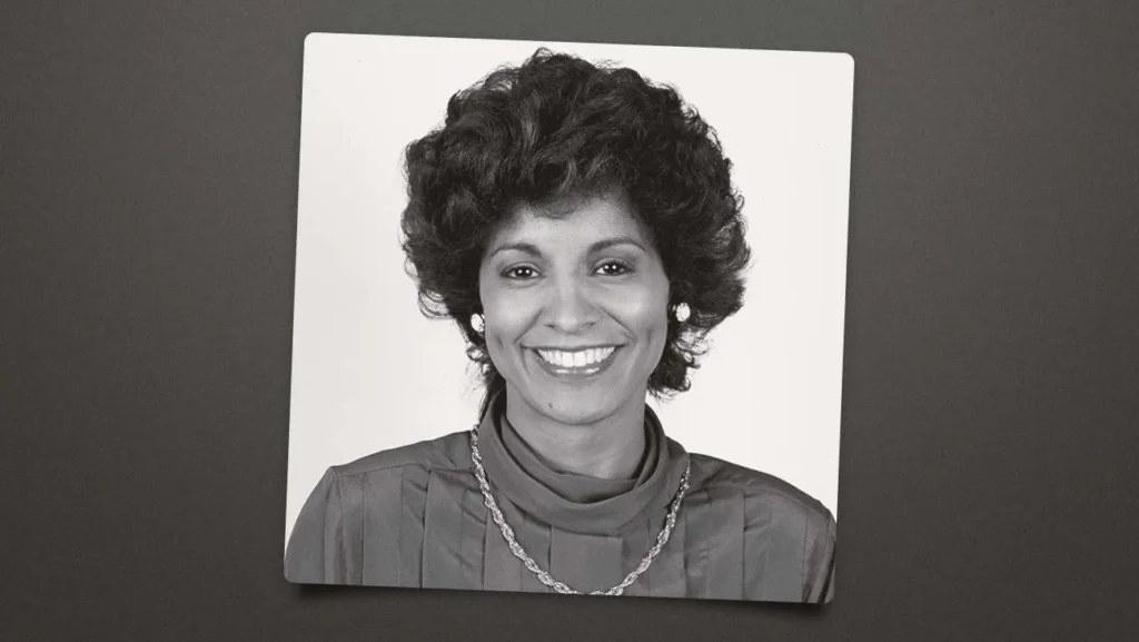 Photograph of Nerene Virgin in the 1980s, during her time as an actress on Today's Special.