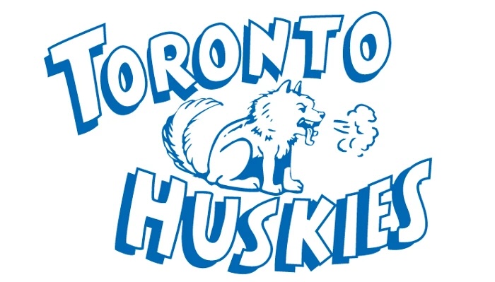 The Toronto Huskies basketball team logo from 1946. Sourced from Wikimedia Commons.