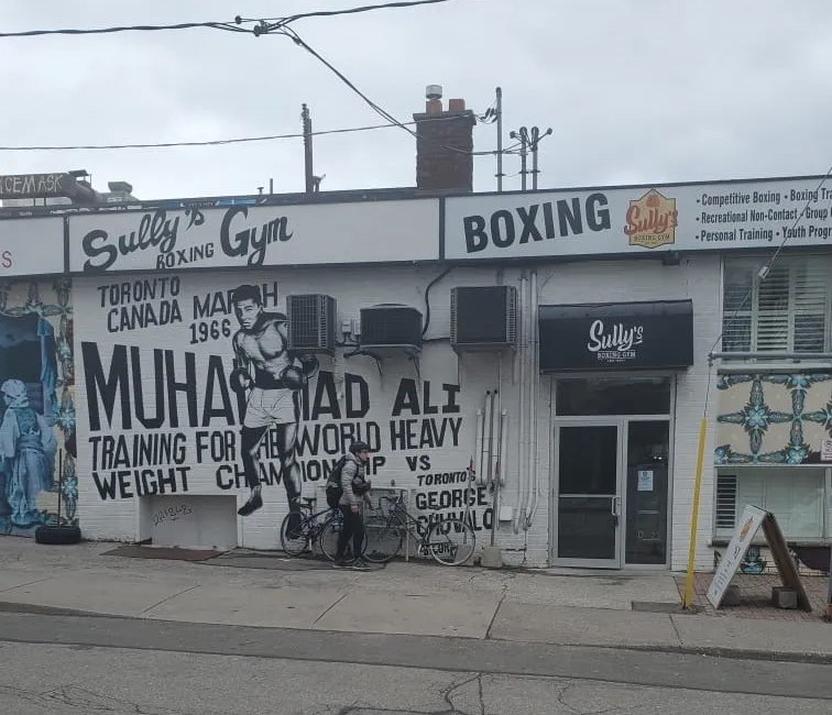 A recent photograph of Sully's Gym, established in 1943 and renowned for training and hosting numerous boxing legends. Image sourced from The Scoop.