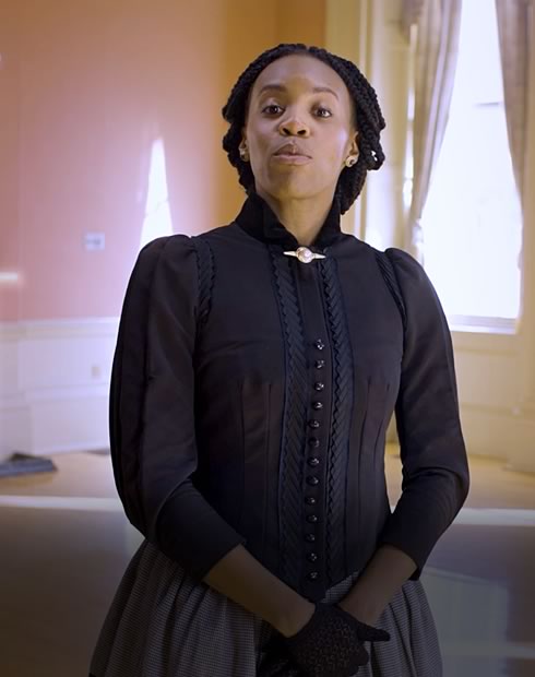 Mary Ann Shadd Cary portrayed by Amaka Umeh for Museum of Toronto's "1851: Spirit and Voice" online exhibition.