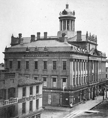 “St. Lawrence Hall.” Photographed by Armstrong, Beere & Hime in 1859 (Source: Toronto Public Library)